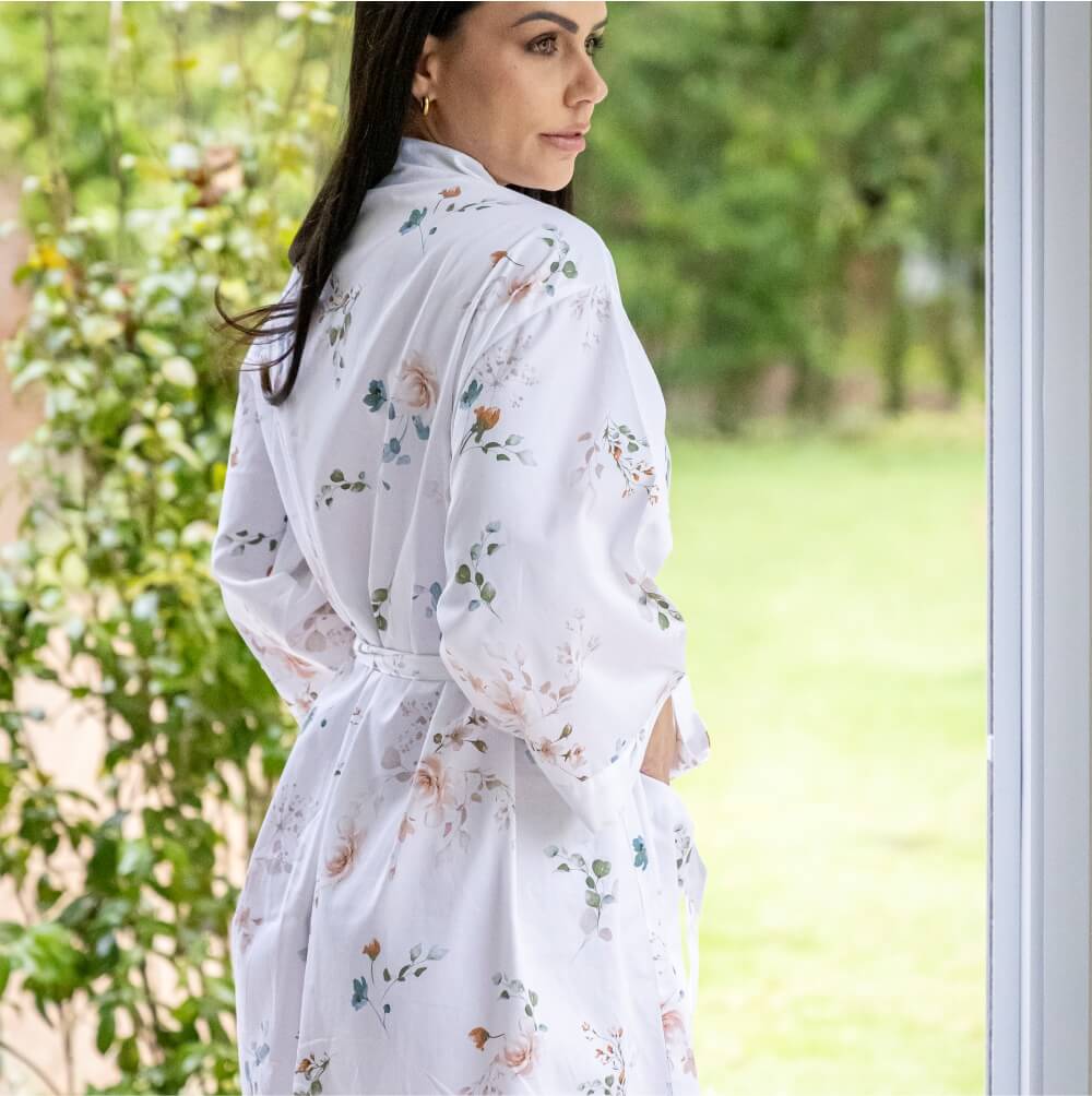 Robe cetim 300 fios Firenze estampado - Imagem 2