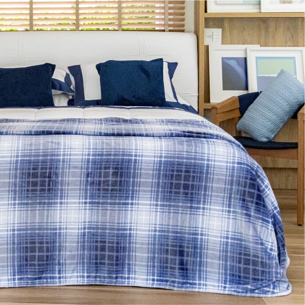 Cobertor fleece xadrez Scavone - Imagem 2