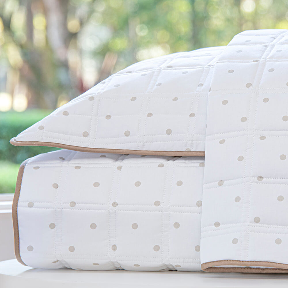 Colcha trapuntada cetim 300 fios New Stella estampada - Imagem 1