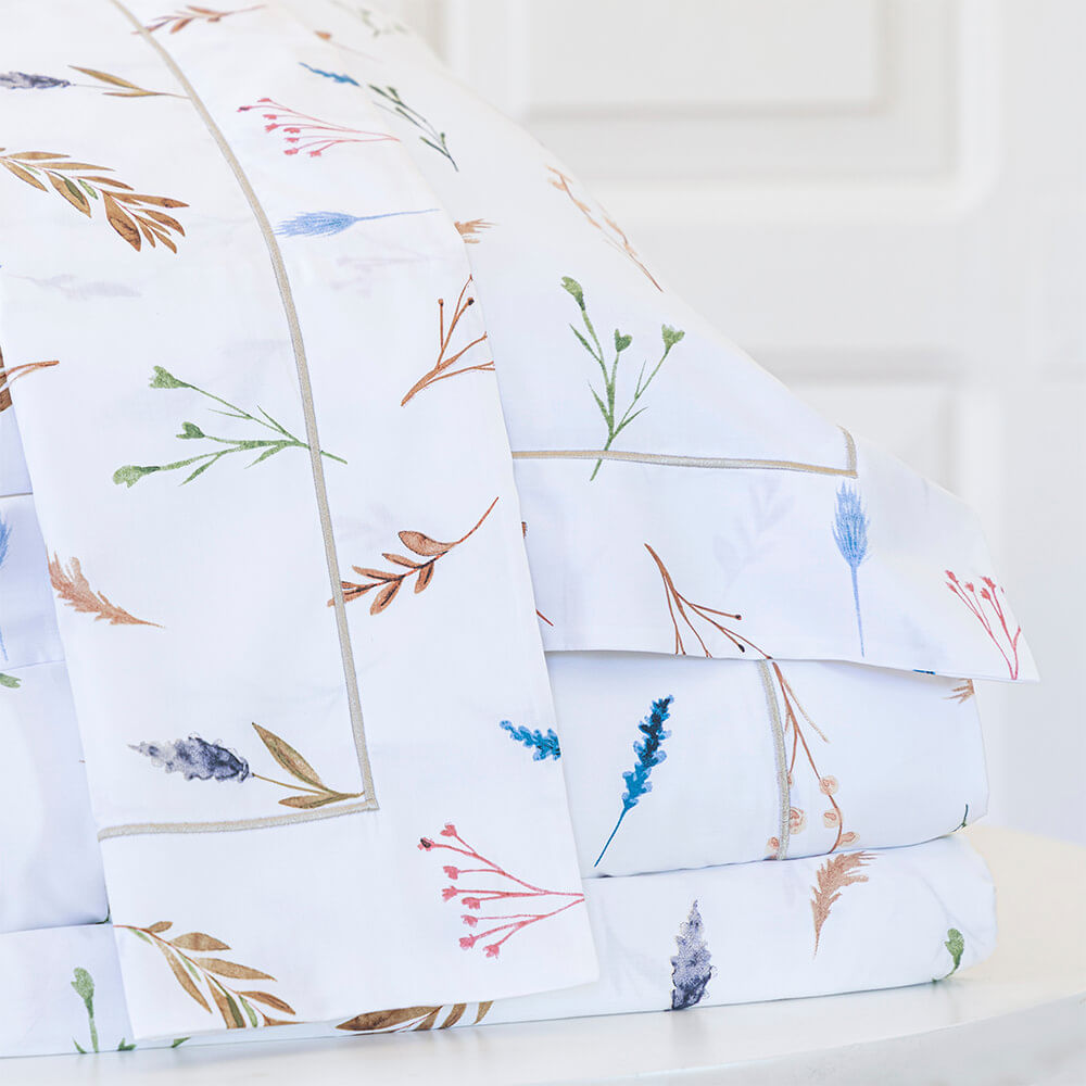 Jogo de lençol cetim 300 fios Wind estampado - Imagem 1
