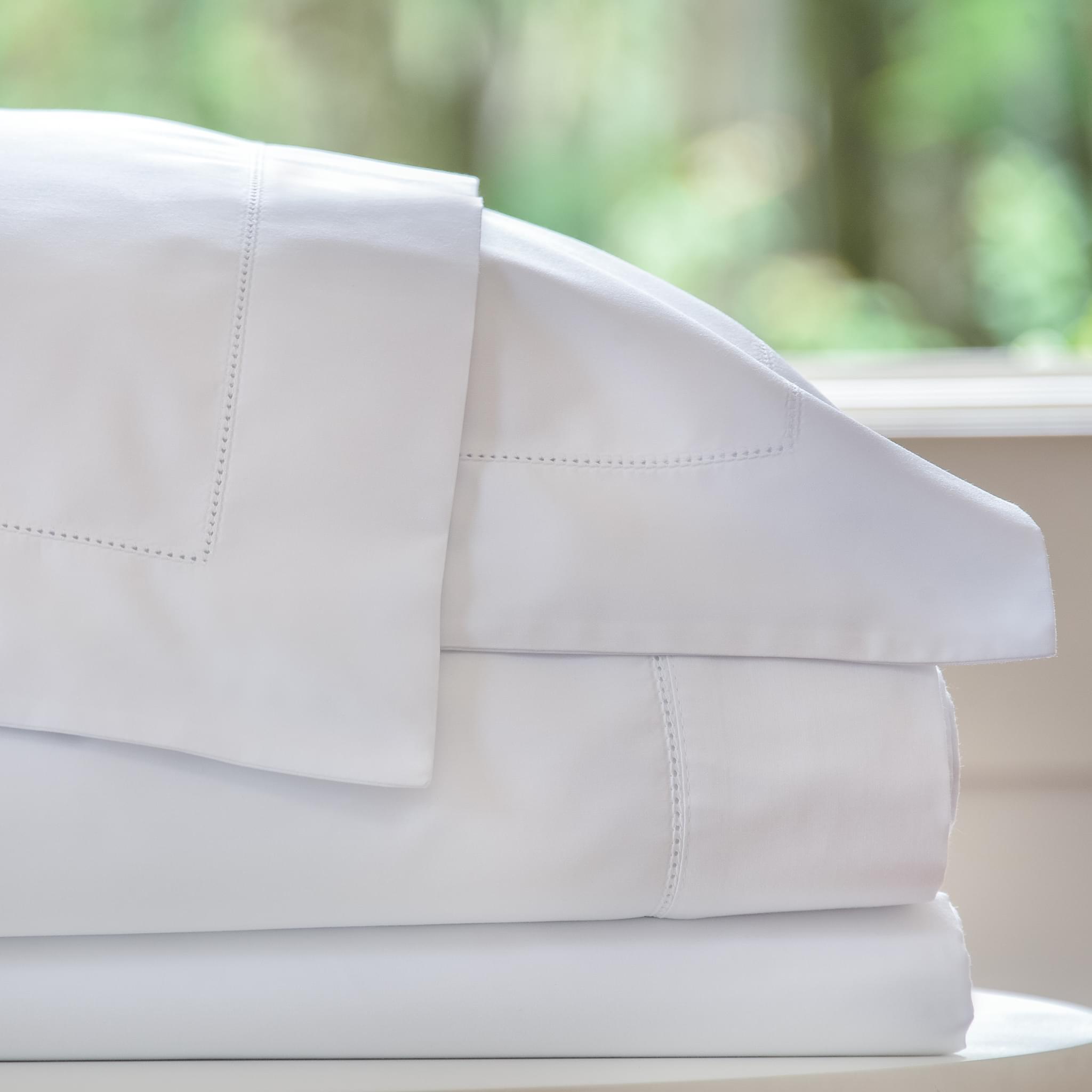 Jogo de lençol cetim 300 fios Ponto Ajour liso - Imagem 1