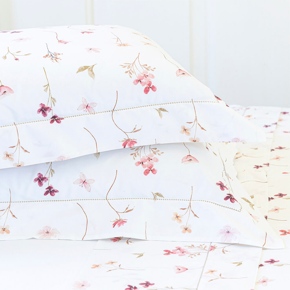 Fronha avulsa cetim 300 fios Madrid estampada - Imagem 1