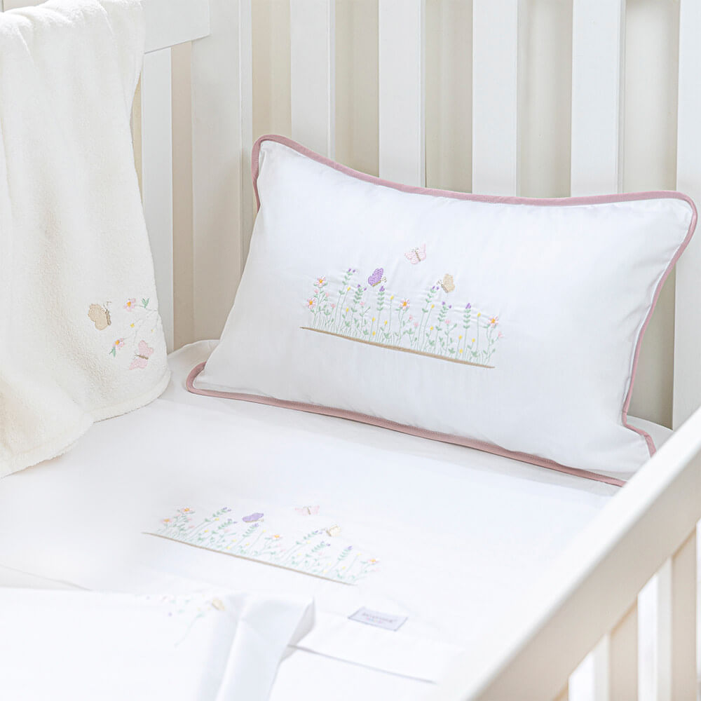 Almofada cetim 300 fios Jardim bordada - Imagem 2