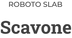Fonte Roboto Slab - Scavone